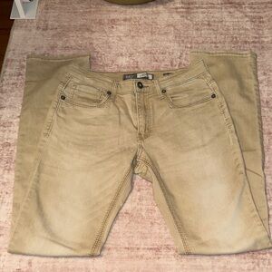 BKE Men’s Slim Straight Jeans in Tan
